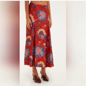 Farm Rio Luang Maxi Midi Silky Skirt size XS